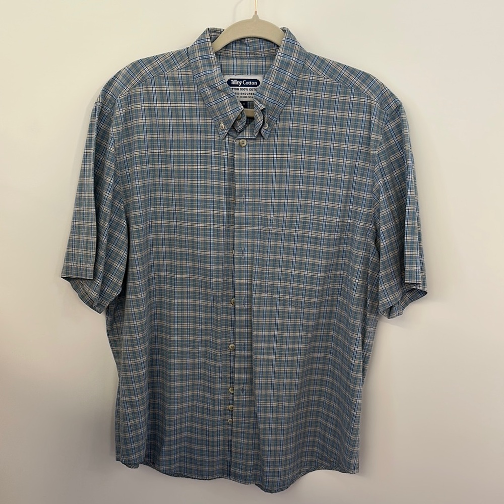 Men's Blue Plaid Shirt
